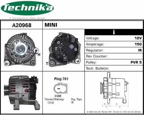 Alternateur Technika A20968
