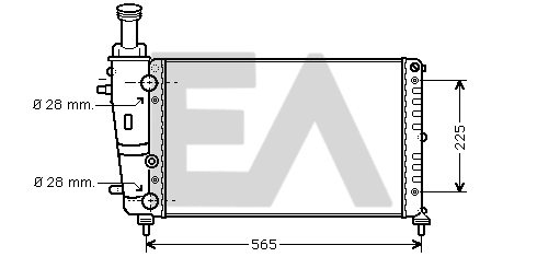 Radiateur, refroidissement du moteur EACLIMA 31R40006