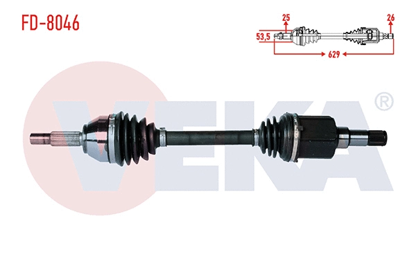 Arbre de transmission VEKA FD-8046