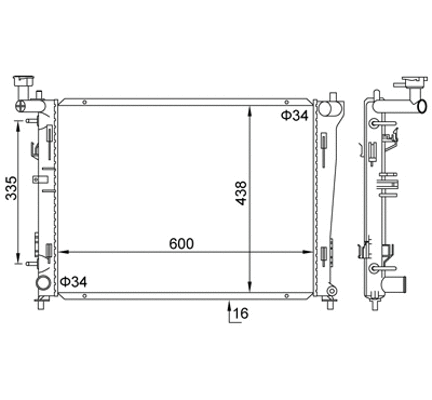 Radiateur, refroidissement du moteur HART 611 900