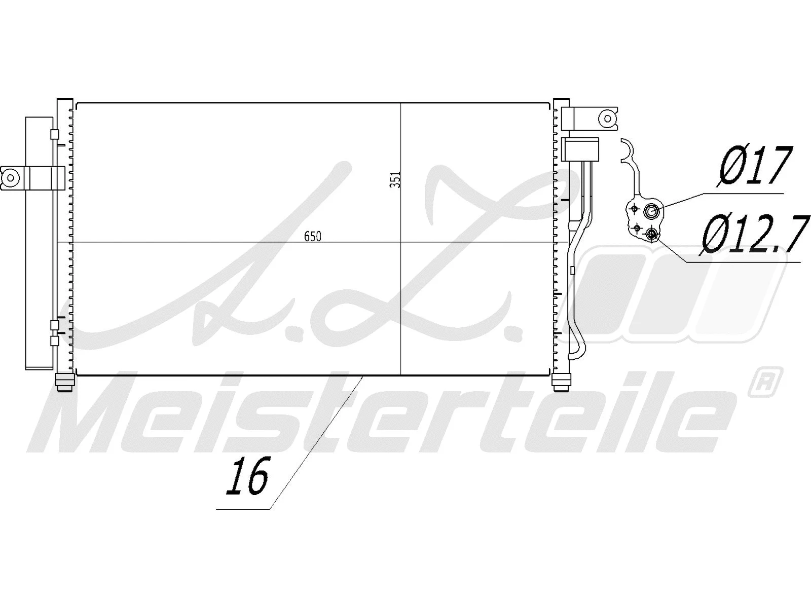 Condenseur, climatisation A.Z. Meisterteile AZMT-45-030-1124