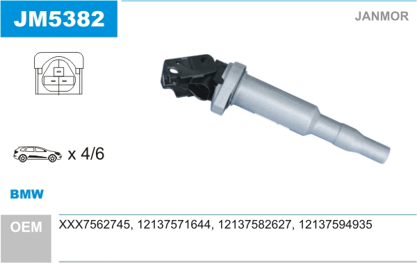 Bobine d'allumage JANMOR JM5382