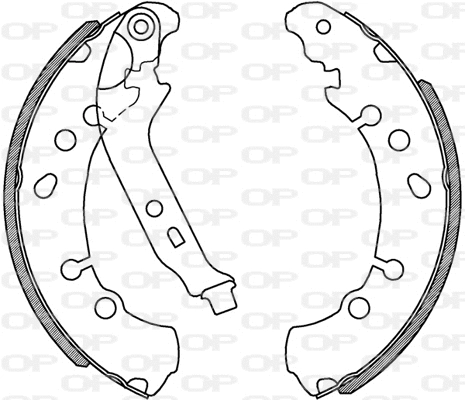 Jeu de mâchoires de frein OPEN PARTS BSA2230.00