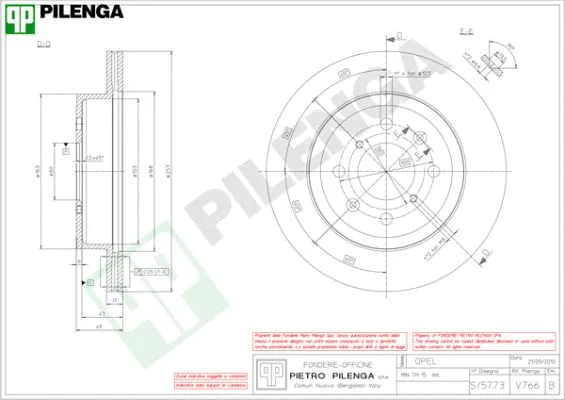 Disque de frein PILENGA V766