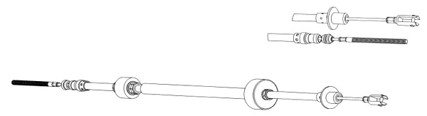 Tirette à câble, commande d'embrayage CEF CT01130
