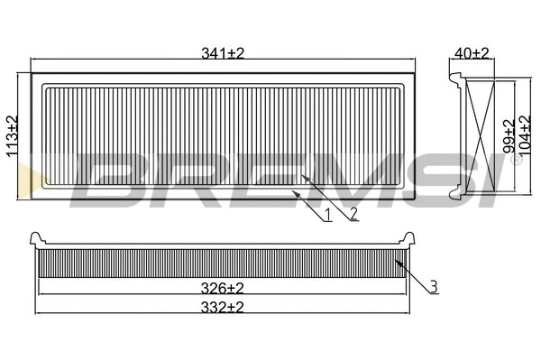 Filtre à air BREMSI FA2163
