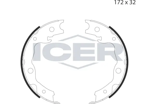 Jeu de mâchoires de frein, frein de stationnement ICER 79PB4031 C