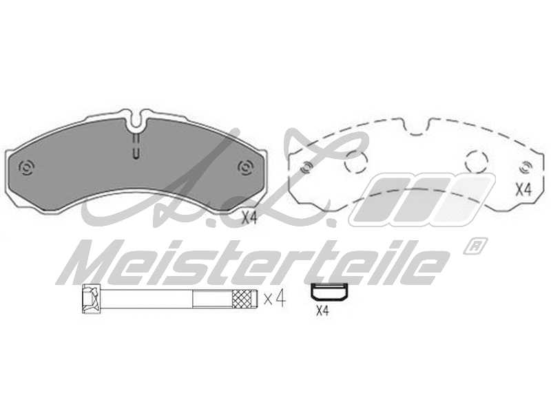Kit de plaquettes de frein, frein à disque A.Z. Meisterteile AZMT-44-022-2003