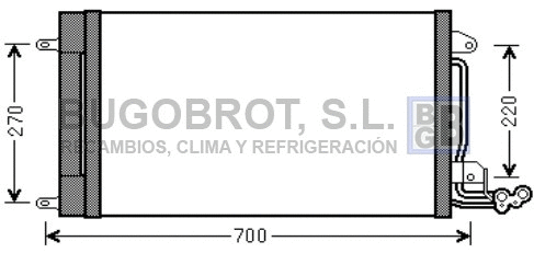 Condenseur, climatisation BUGOBROT 62-ST5038