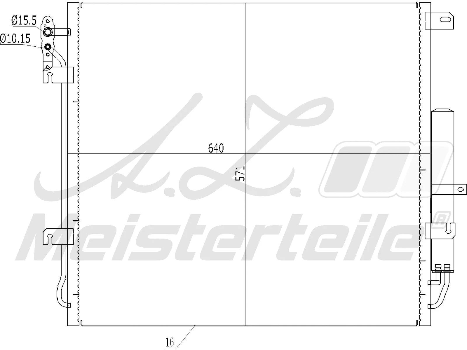 Condenseur, climatisation A.Z. Meisterteile AZMT-45-030-1409