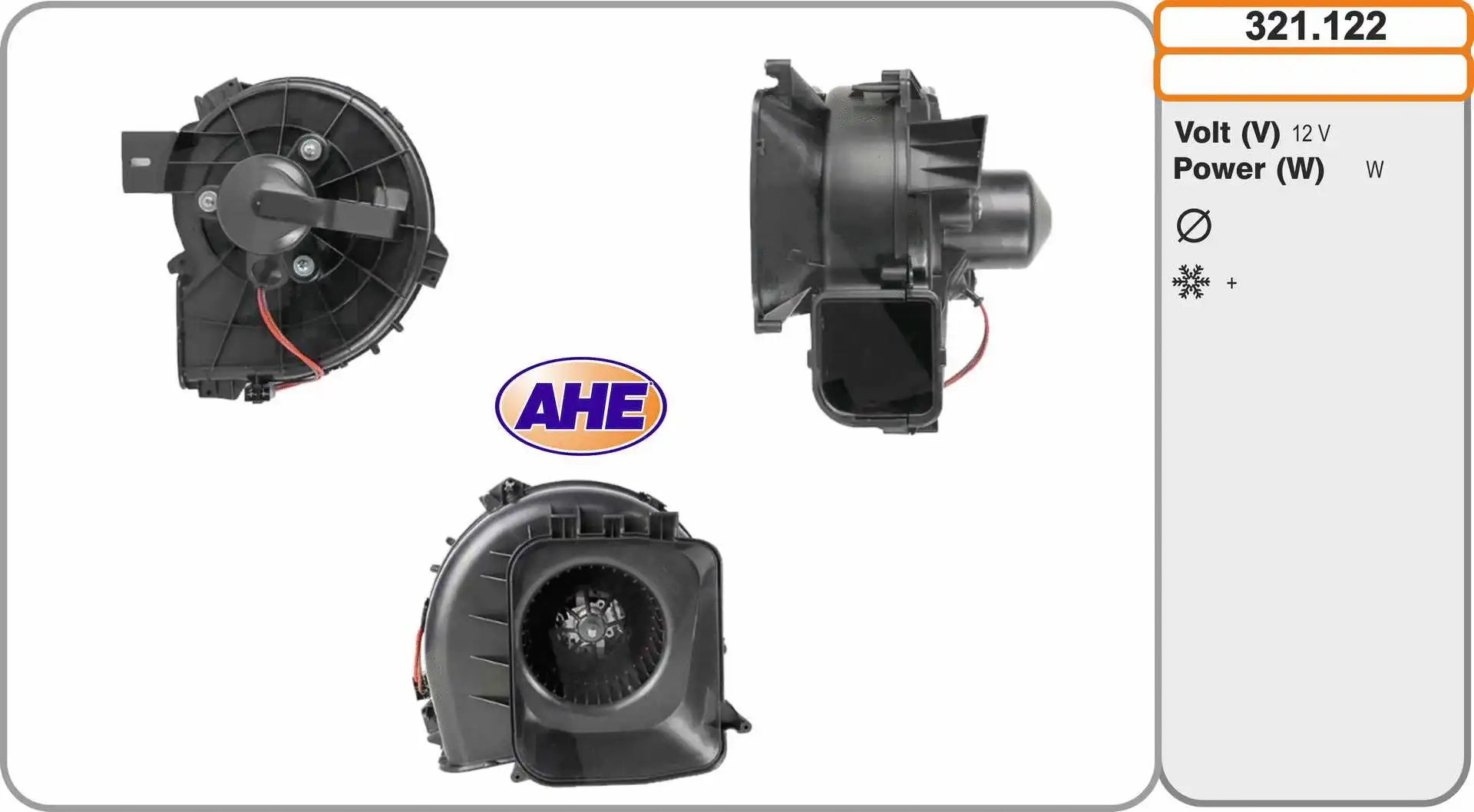 Pulseur d'air habitacle AHE 321.122