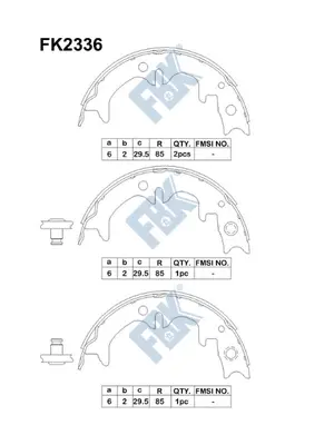 Jeu de mâchoires de frein FBK FK2336