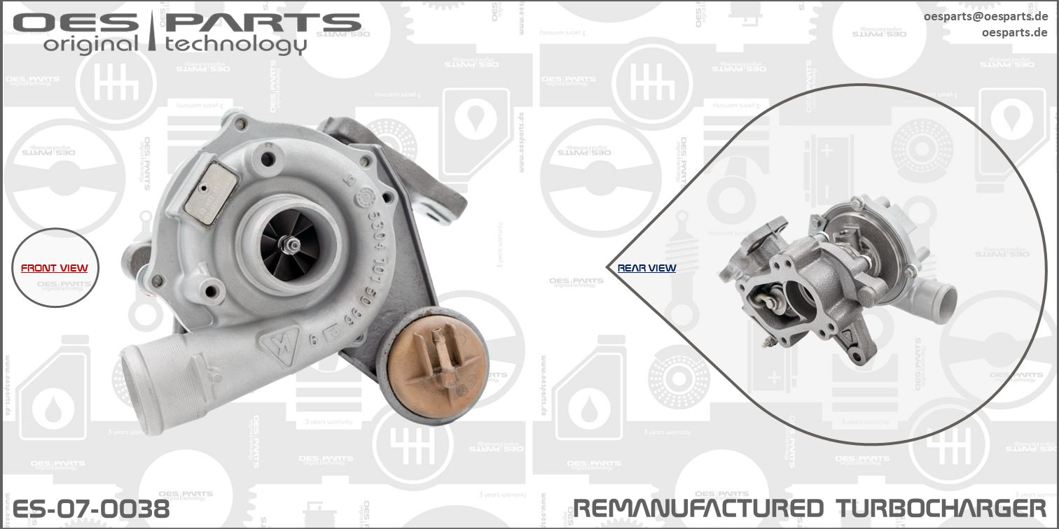 Turbocompresseur, suralimentation OES PARTS ES-07-0038