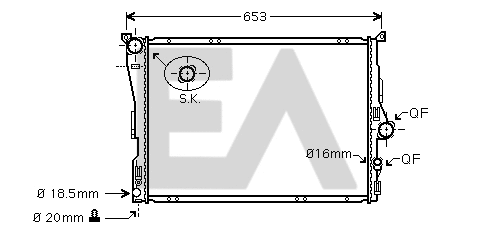 Radiateur, refroidissement du moteur EACLIMA 31R07001