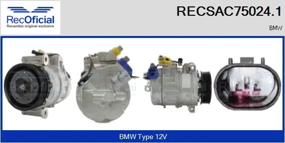 Compresseur, climatisation RECOFICIAL RECSAC75024.1