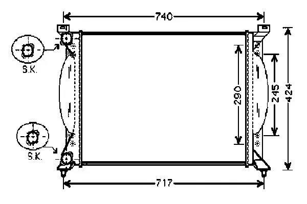 Radiateur, refroidissement du moteur ORDONEZ 2061063