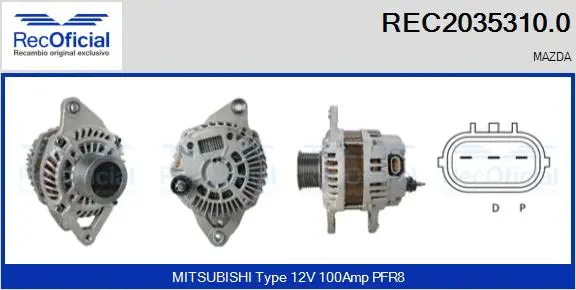 Alternateur RECOFICIAL REC2035310.0
