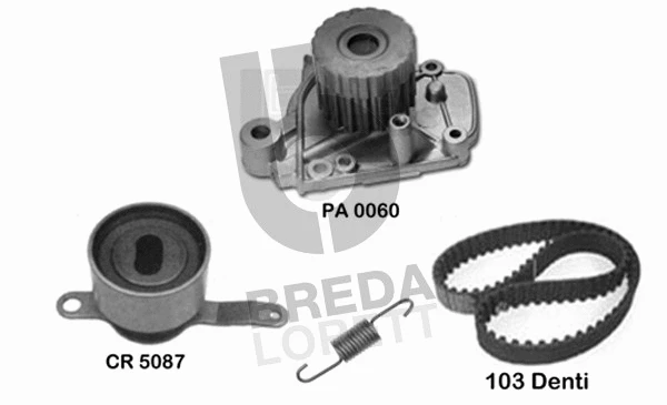 Pompe à eau + kit de courroie crantée BREDA LORETT KPA0175B