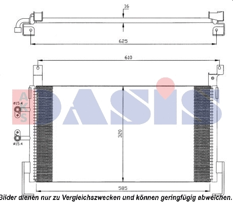 Condenseur, climatisation AKS DASIS 522054N