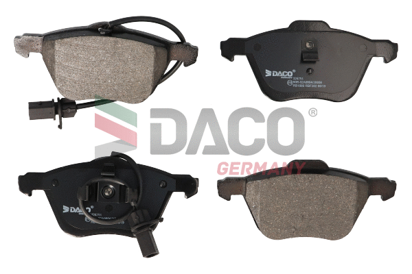 Kit de plaquettes de frein, frein à disque DACO Germany 324751