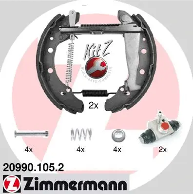 Jeu de mâchoires de frein ZIMMERMANN 20990.105.2