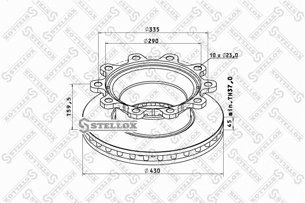 Disque de frein STELLOX 85-00809-SX