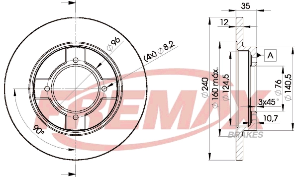 Disque de frein FREMAX BD-6580