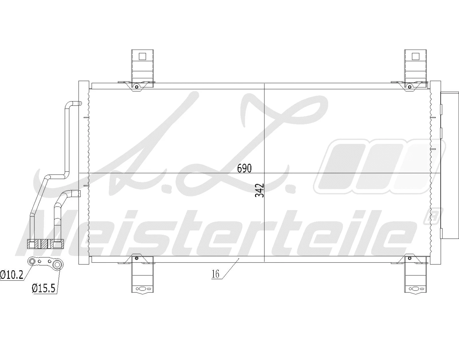 Condenseur, climatisation A.Z. Meisterteile AZMT-45-030-1148