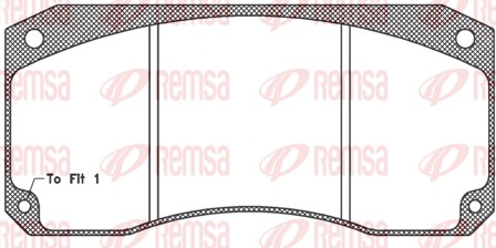 Kit de plaquettes de frein, frein à disque REMSA JCA 346.40