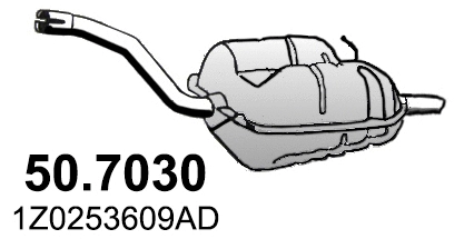 Silencieux arrière ASSO 50.7030