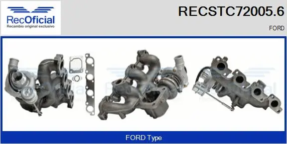 Turbocompresseur, suralimentation RECOFICIAL RECSTC72005.6