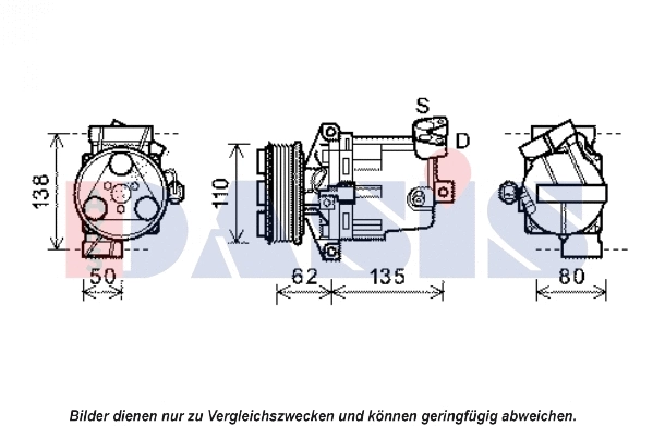 Compresseur, climatisation AKS DASIS 851925N