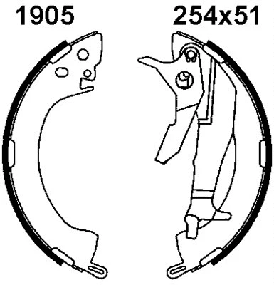 Jeu de mâchoires de frein BSF 01905