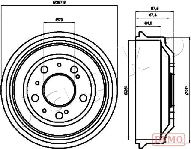 Tambour de frein JAPKO 560605C