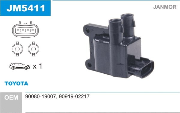 Bobine d'allumage JANMOR JM5411