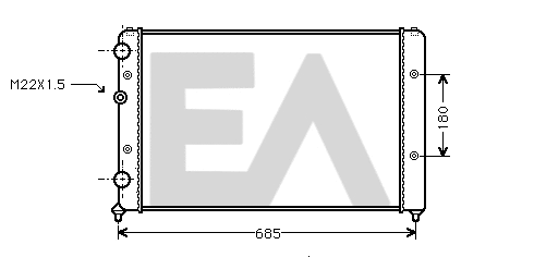 Radiateur, refroidissement du moteur EACLIMA 31R77083