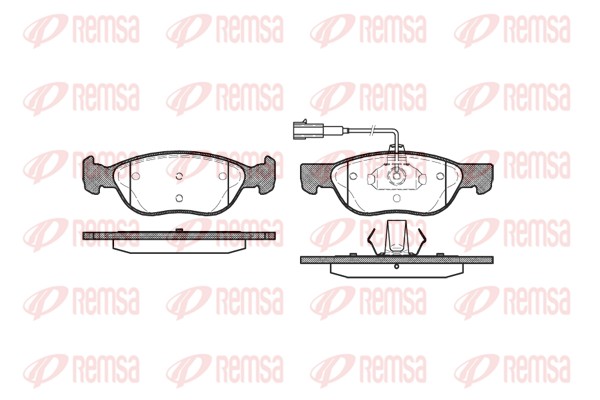 Kit de plaquettes de frein, frein à disque REMSA 0587.22
