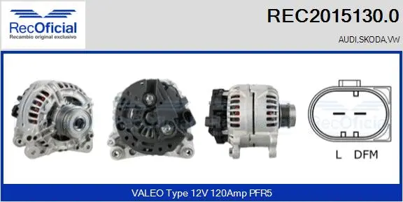Alternateur RECOFICIAL REC2015130.0