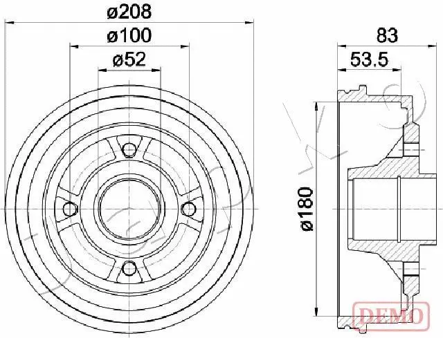 Tambour de frein JAPKO 560709C