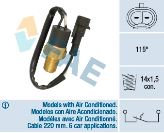 Contact thermique, voyant avertisseur de liquide de refroid. FAE 35841