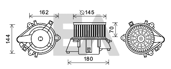Moteur électrique, pulseur d'air habitacle EACLIMA 42A25016