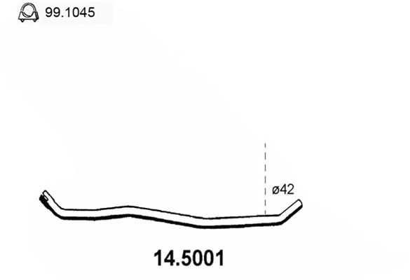 Tuyau d'échappement ASSO 14.5001