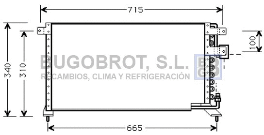 Condenseur, climatisation BUGOBROT 62-HD5084