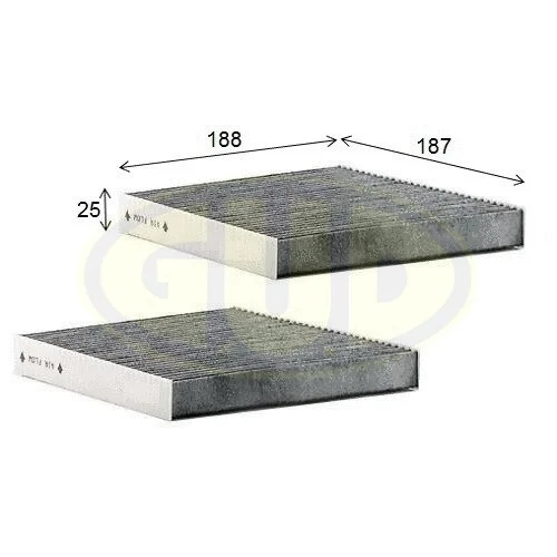 Filtre, air de l'habitacle G.U.D. GCF19004C