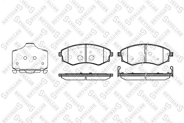 Kit de plaquettes de frein, frein à disque STELLOX 329 003B-SX