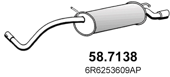 Silencieux arrière ASSO 58.7138