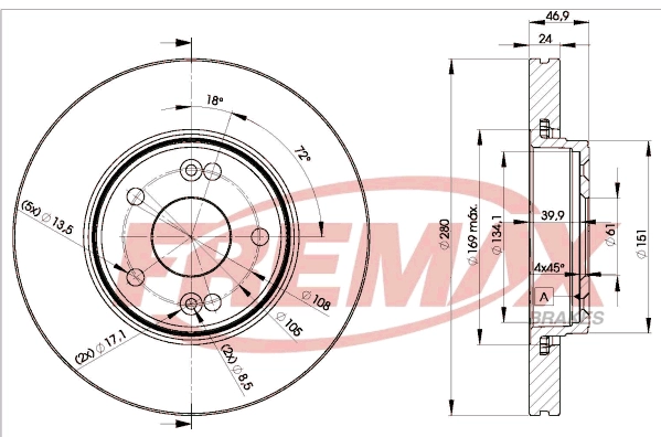 Disque de frein FREMAX BD-2234