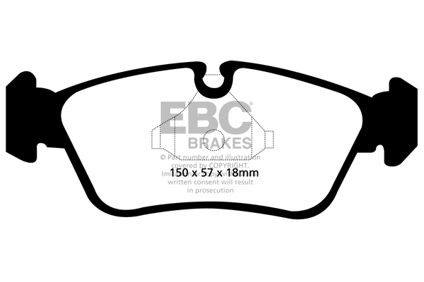Kit de plaquettes de frein, frein à disque EBC Brakes DP21587