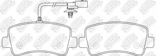 Kit de plaquettes de frein, frein à disque NiBK PN0638W