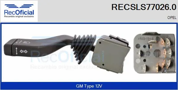 Commutateur de colonne de direction RECOFICIAL RECSLS77026.0